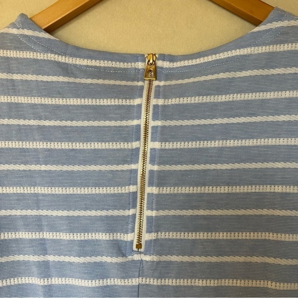 Sail to Sable Blue & White Striped Short Sleeve T Shirt Dress - Picture 4 of 4